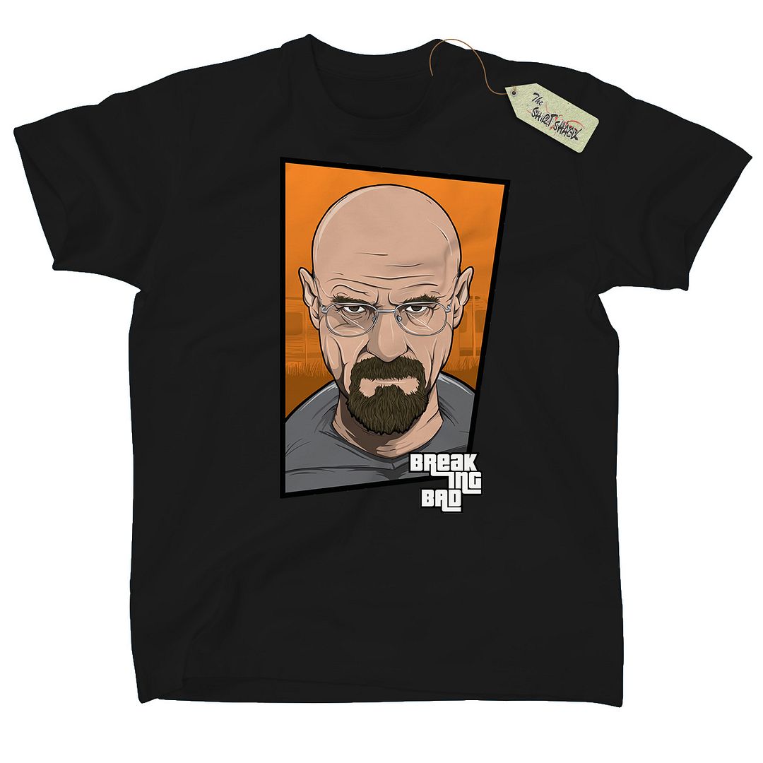 BREAKING BAD MENS FUNNY T SHIRT WALTER WHITE HEISENBERG GTA STYLE S M L