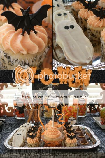 Bat-O-Ween cupcakes and cookies by The Memory Fairy ©2012