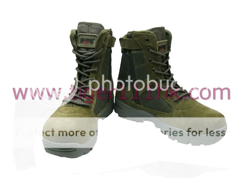 MAGNUM USMC Combat Boots with Zipper FULL Olive Drab version Airsoft